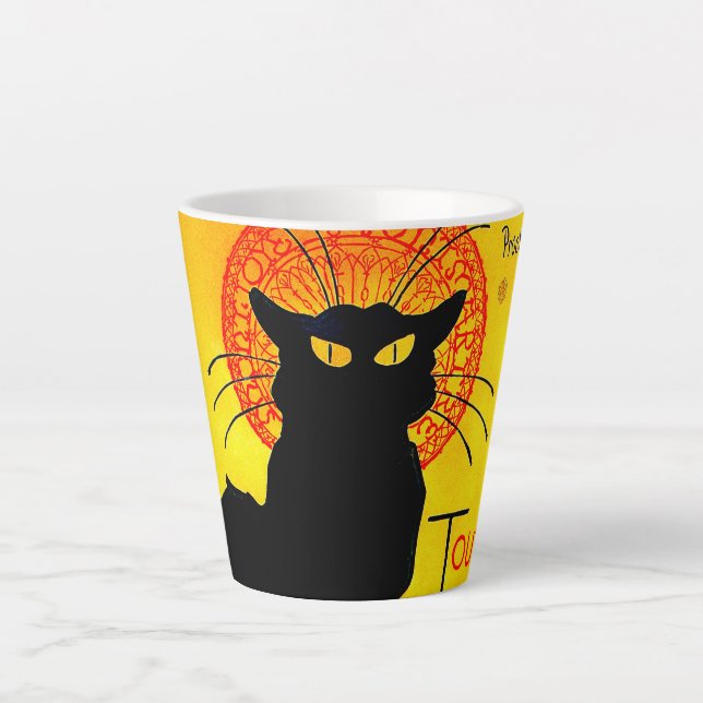 Tasse Latte Le Conversation Noir Vintage (Devant)