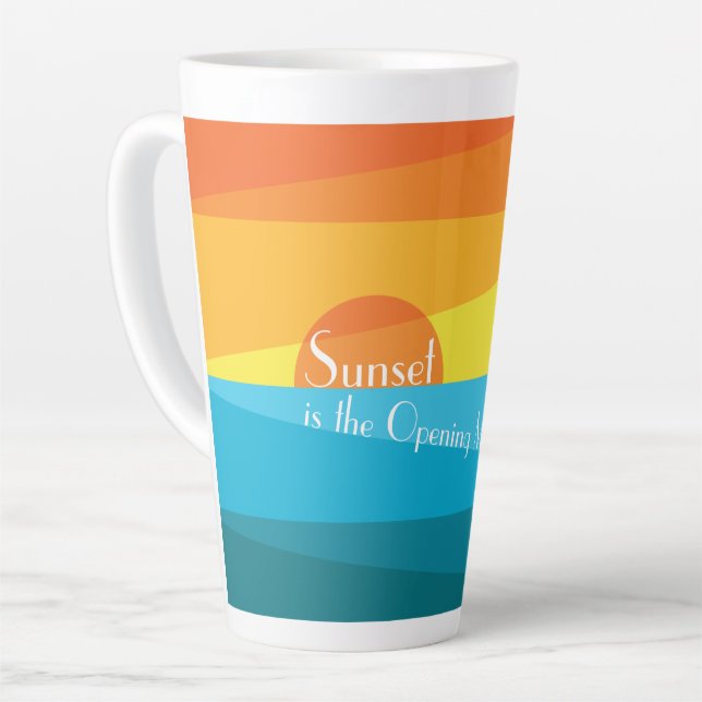 Tasse Latte Le coucher de soleil est la musique d'ouverture de (Angle gauche)
