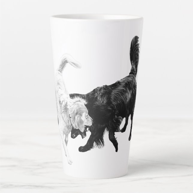 Tasse Latte Le jeu est le langage (Devant)
