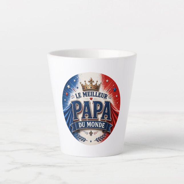 Tasse Latte Le Meilleur Papa du Monde (Devant)