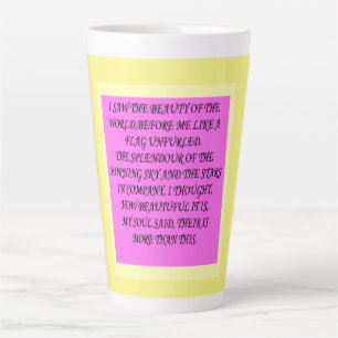 TASSE LATTE LE MONDE EST BEAU POEMS LIVRES LETTRES