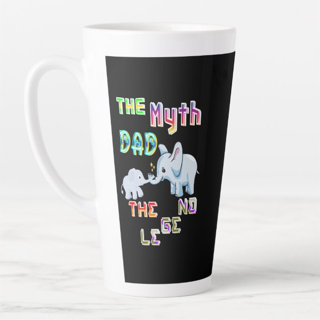 Tasse Latte Le Mythe Papa La Légende (Gauche)