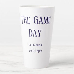 Tasse Latte le nom du match du club de football du jour de jeu