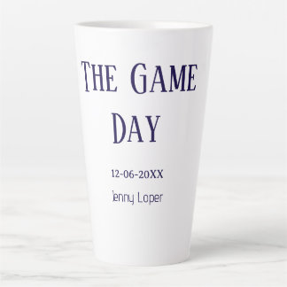 Tasse Latte le nom du match du club de football du jour de jeu