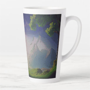 Tasse Latte Le Paysage D'Un Monde Alien
