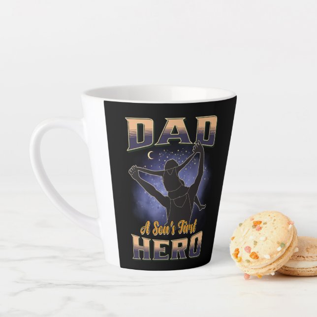Tasse Latte Le premier héros de Papa A Son Fils (En situation)