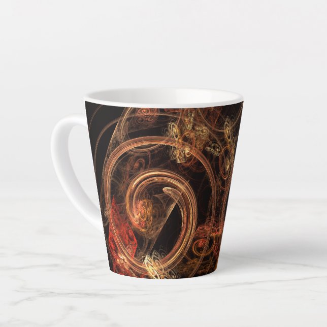 Tasse Latte Le son de la musique Art Abstrait (Angle gauche)