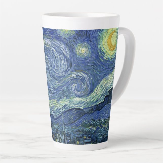 Tasse Latte Le Starry Night-Vincent van Gogh (Angle droit)