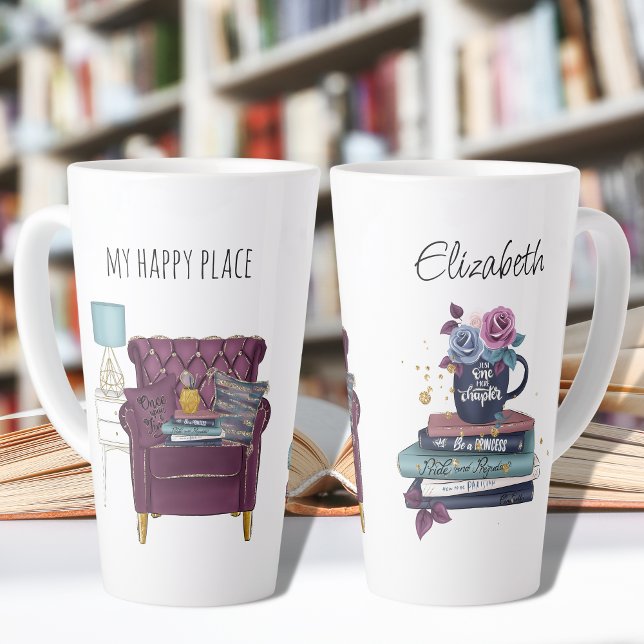 Tasse Latte Lecteur de livre cosy Lover Homebody Introduction  (Créateur téléchargé)