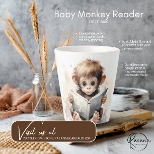 Tasse Latte Lecteur Singe Bébé