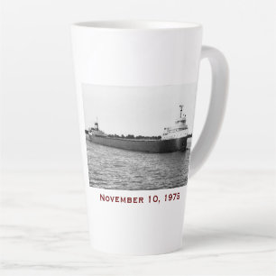 Tasse Latte L'Edmund Fitzgerald avec les noms de l'équipage