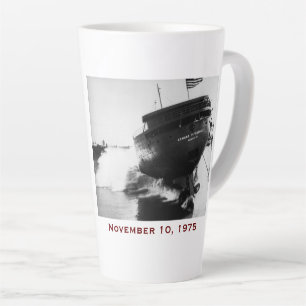 Tasse Latte L'Edmund Fitzgerald avec les noms de l'équipage