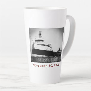 Tasse Latte L'Edmund Fitzgerald avec noms d'équipage