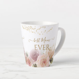 Tasse Latte L'Élégante Floral Meilleure Maman Parties scinti