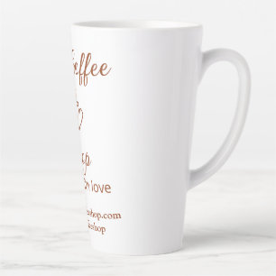 Tasse Latte L'entreprise de médias sociaux du café et du site