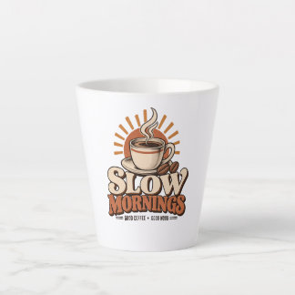Tasse Latte Lents Matins Bon Café Amateur de Café Vintage