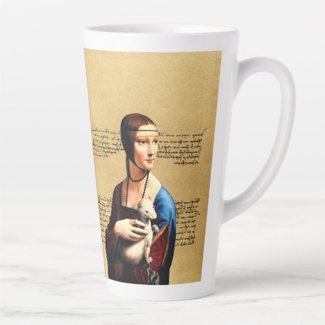 Tasse Latte Léonard de Vinci Lady avec Ermine (Droite)