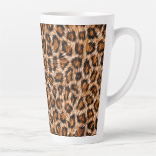 Tasse Latte Leopard Jaguar Chat fourrure Brown Motif-24609