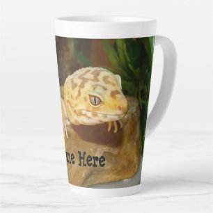 Tasse Latte Leopard personnalisé Gecko Lizard