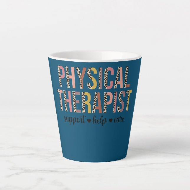 Tasse Latte Leopard Physical Therapy est PT PTA (Devant)