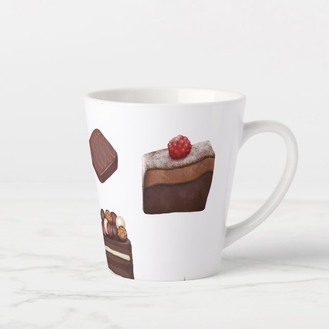 Tasse Latte Les amateurs de chocolat (Droite)