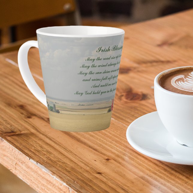 Tasse Latte Les champs de blé doré de la bénédiction irlandais (In Situ)