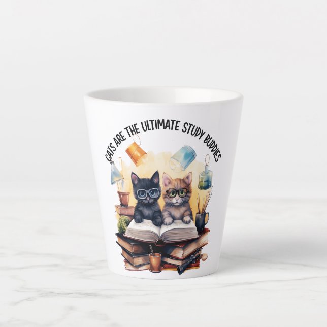Tasse Latte Les Chats Sont Les Derniers Étudiants (Devant)