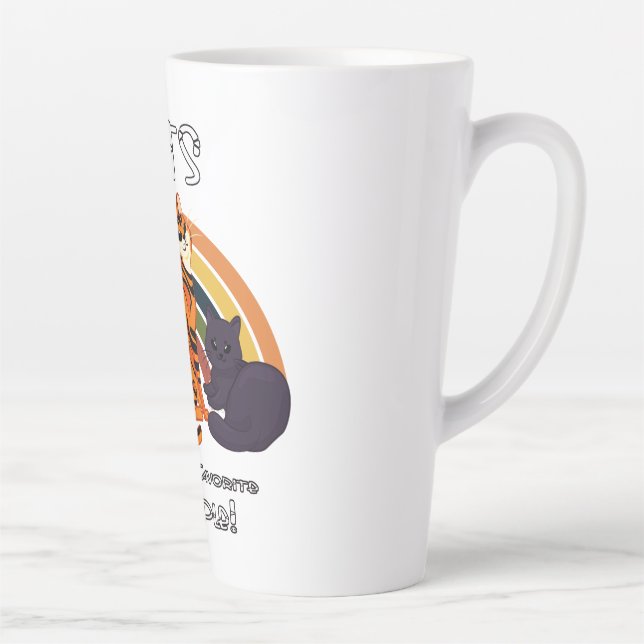 Tasse Latte Les Chats Sont Mes Gens Préférés ! (Droite)