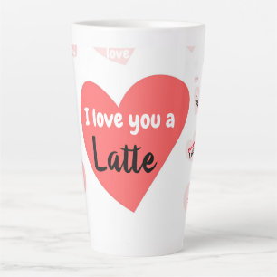 Tasse Latte Les Coeurs Rouges Roses Vous Aiment Un Dernier Joy