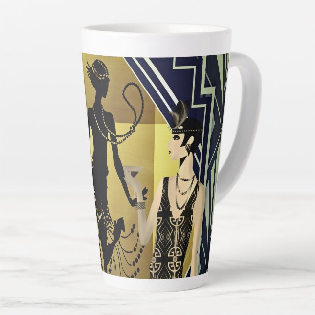 Tasse Latte Les danseurs du Retro 1920 Black Gold (Angle droit)
