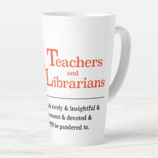 Tasse Latte Les enseignants et bibliothécaires du Pigeon Latte