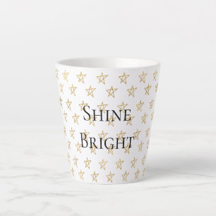 Tasse Latte Les étoiles d'or brillent