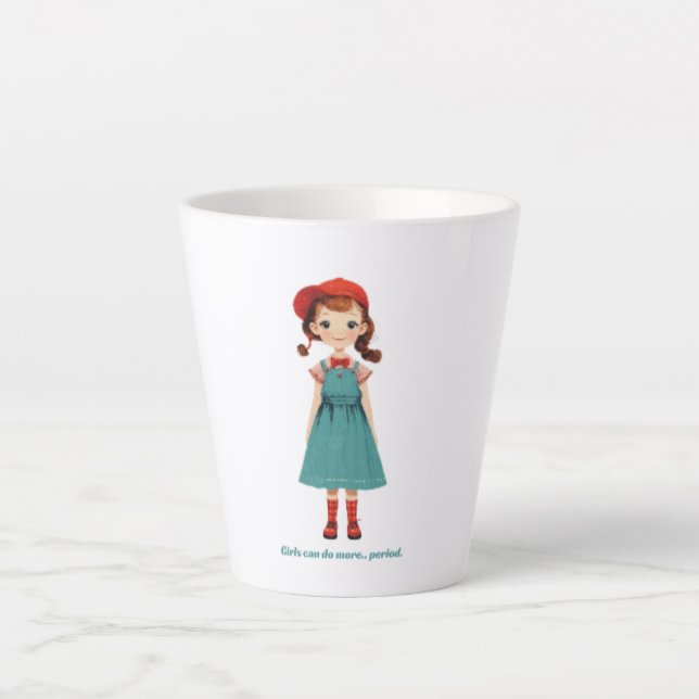 Tasse Latte Les filles peuvent faire plus.. point - édition li (Devant)