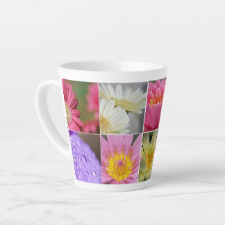 Tasse Latte Les fleurs colorées