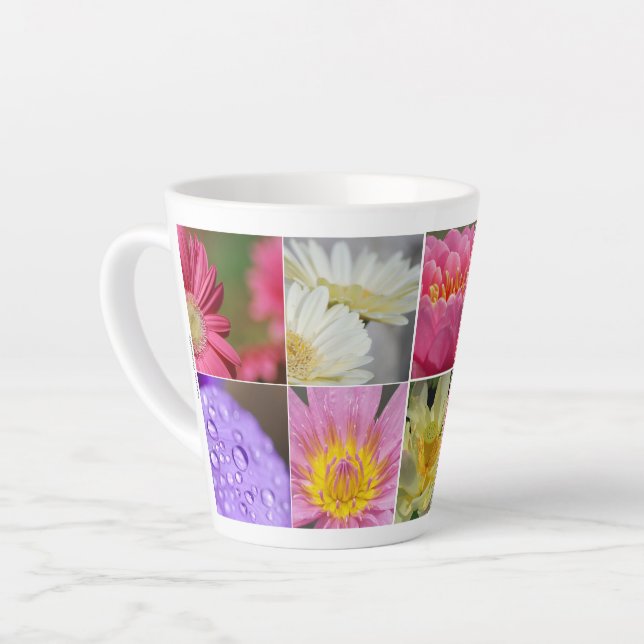 Tasse Latte Les fleurs colorées (Angle gauche)