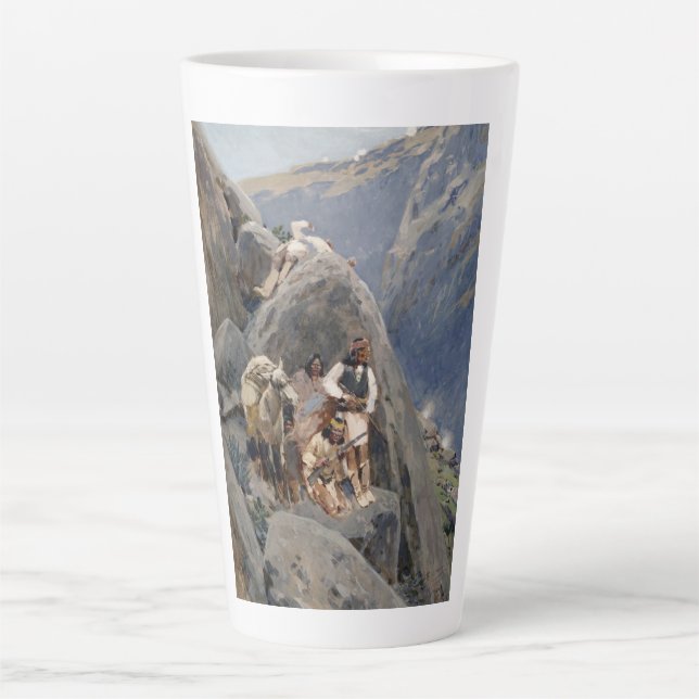 Tasse Latte Les guerriers d'Apache : une embuscade sur la cava (Devant)