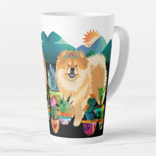 Tasse Latte LES JARDINS ME RENDENT SMILE envelopper autour de 