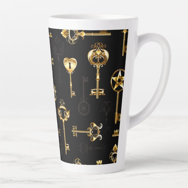 Tasse Latte Les Patters de Seamless avec Golden Keys (Droite)
