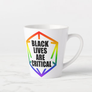 Tasse Latte Les vies noires BLM sont critiques [LGBTQ+]