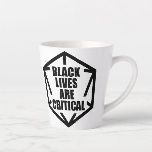 Tasse Latte Les vies noires de BLM sont critiques [B&W]