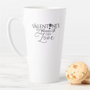 Tasse Latte lettrage minimaliste de la Saint-Valentin