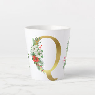 Tasse Latte Lettre en latte de marmite en or monogramme