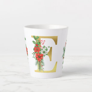 Tasse Latte Lettre en latte de marmite en or monogramme