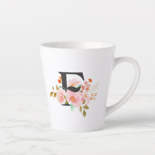 Tasse Latte Lettre F