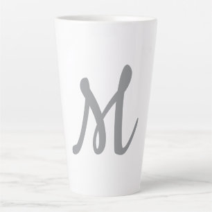 TASSE LATTE LETTRE INITIALE GRECQUE CHIC MOYENNE