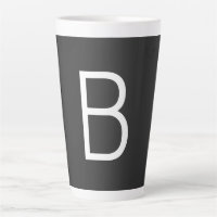 Lettre initiale noire Monogramme moderne