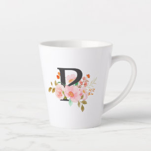 Tasse Latte Lettre P