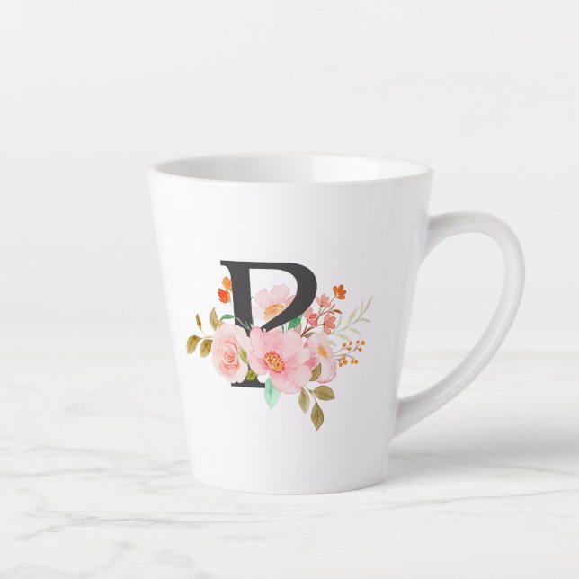 Tasse Latte Lettre P (Droite)