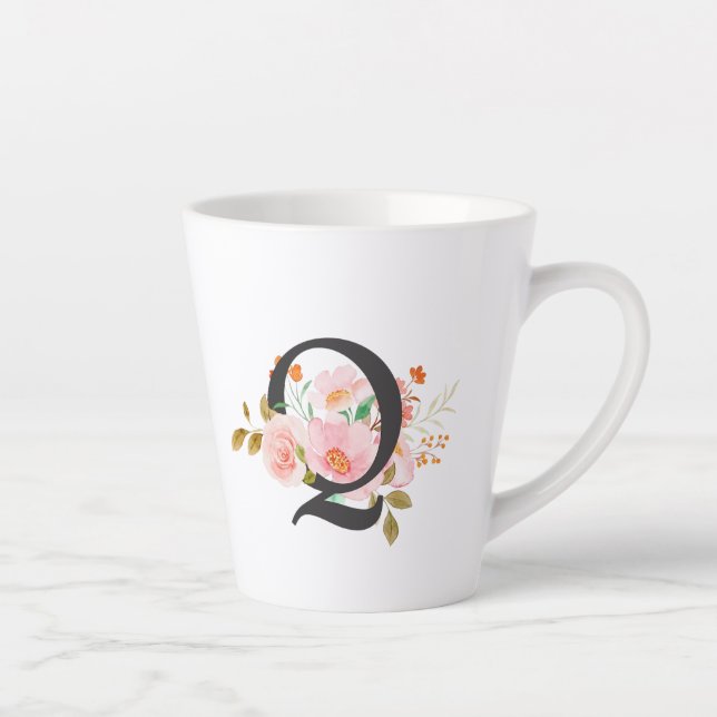 Tasse Latte Lettre Q (Droite)