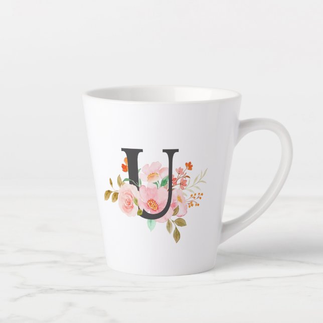 Tasse Latte Lettre U (Droite)